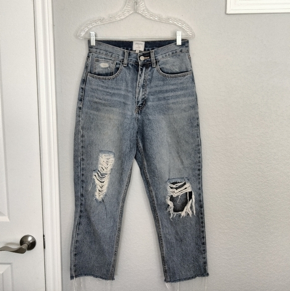 Twelve Distress High Rise Jeans - Picture 2 of 8